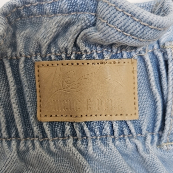 Mele & Pere 80's 90's Inspired High Rise Denim Shorts (L) - Picture 8 of 11